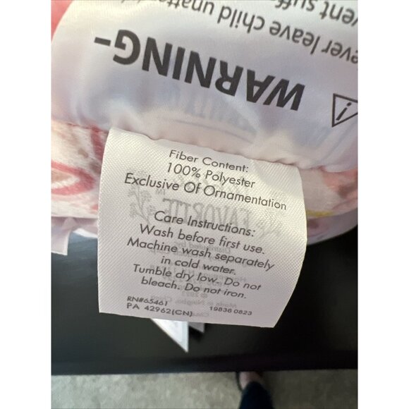 Le Bebe Favorite Pink 30” X 40” Unicorn Blank Neck Pillow Set New With Tags - Picture 11 of 12